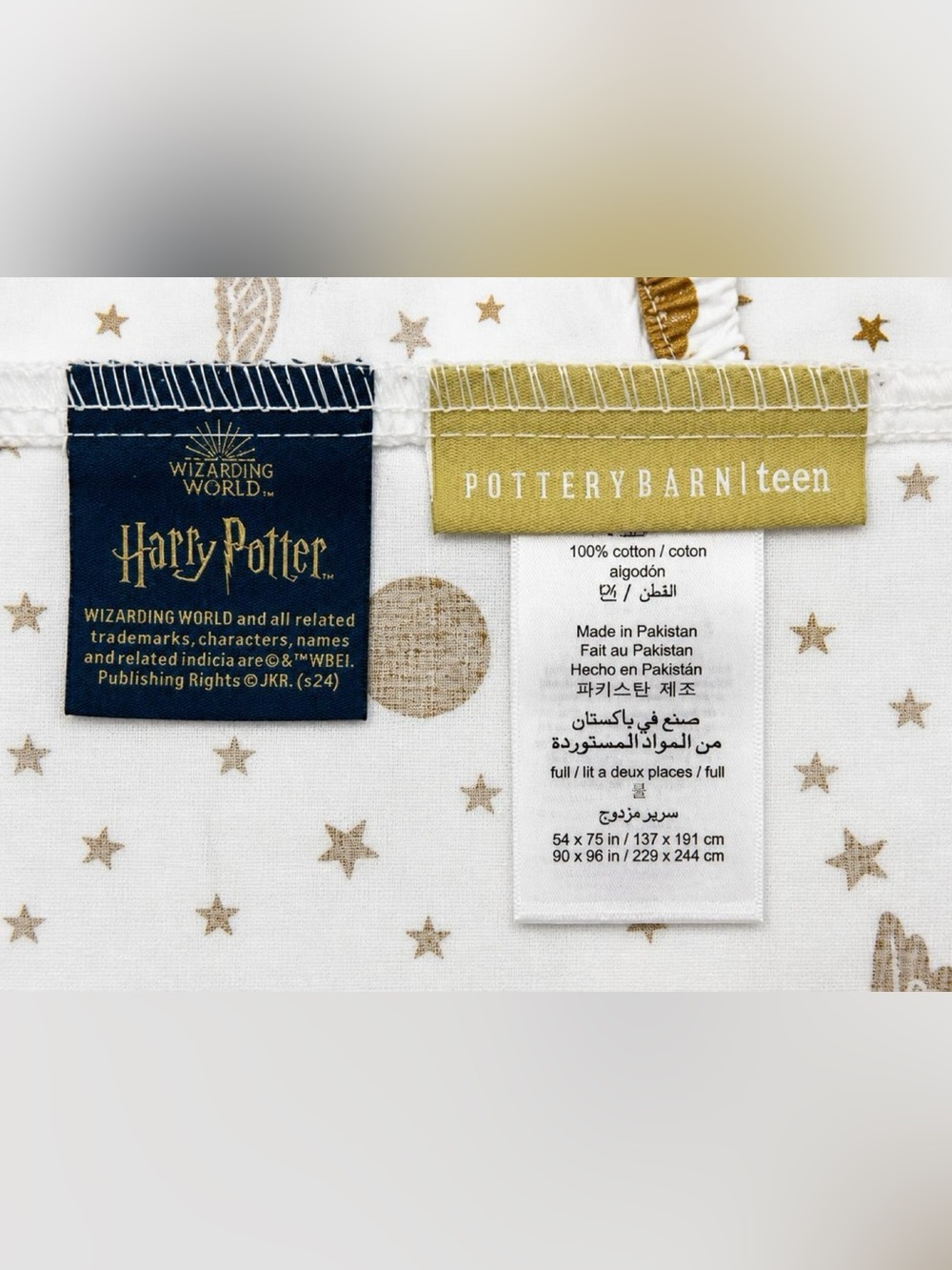 Pottery Barn Teen Harry Potter Hedwig Full Double 4 Pc Sheet Set EUC - Picture 2 of 6